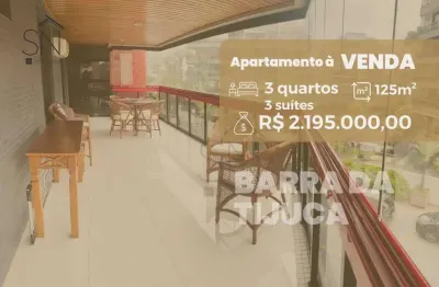 Apartamento com 3 dormitórios à venda, 124 m² por r$ 2.195.000,00 - barra da tijuca - rio de janeiro/rj