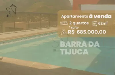 Apartamento com 2 dormitórios à venda, 62 m² por r$ 685.000,00 - barra da tijuca - rio de janeiro/rj