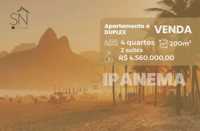 Apartamento com 4 dormitórios à venda, 200 m² por R$ 4.560.000,00 - Ipanema - Rio de Janeiro/RJ