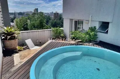 Cobertura duplex impecável à venda com armários, ar cond, 3 suítes, varanda, piscina, 3 vagas e 258 m² na vila andrade