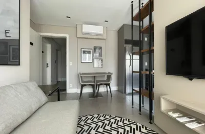 Apartamento mobiliado 40 m² 1 dormitório varanda e 1 vaga em pinheiros são paulo