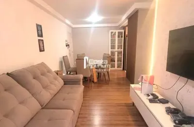 Lindo apto 1 suíte + 2 dormitórios com sacada churrasqueira a carvão e vaga de g