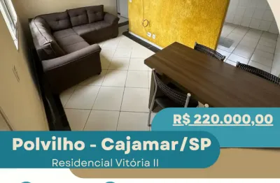 Apto para venda, 220 mil, 2 dorms, 43m², 4° andar, 1 vaga, polvilho, cajamar/sp.