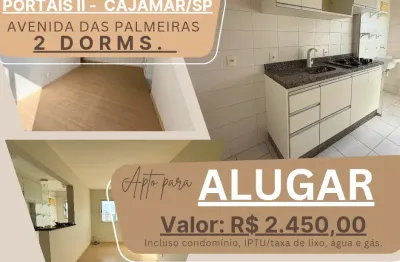 Apto para locação, 2 dorms, 16° andar, 47m², 1 vaga, portais, cajamar/sp