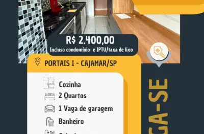 Apto de 2 dorms. para alugar, com móveis, 49m², 3° andar, 1 vaga, em portaisi-cajamar/sp