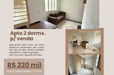 Apartamento para venda, 2 dorms, pronto para morar, polvilho, cajamar/sp, 43m2, 1 vaga, quitado e aceita financiar.