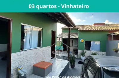 Casa independente à venda com 03 quartos no vinhateiro em são pedro da aldeia- rj