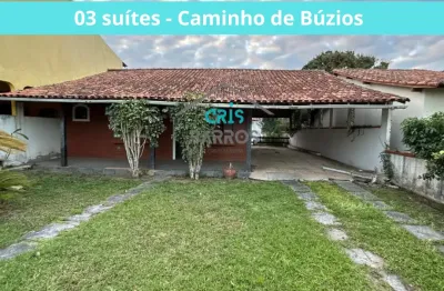 Casa térrea  com 03 suítes no caminho de búzios em cabo frio - rj