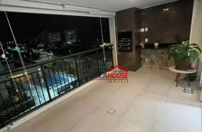 Apartamento com 3 dormitórios sendo 2 com suite para alugar, 122 m² sendo mobiliado do jeito das fotos