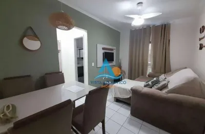Apartamento mobiliado com 1 dormitório à venda, 42 m² por r$ 295.000 - vila assunção - praia grande/sp