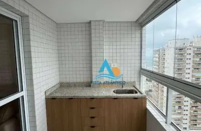 Novo apartamento com  varanda gourmet, 1 suíte à venda - perto do mar na  aviação - praia grande/sp