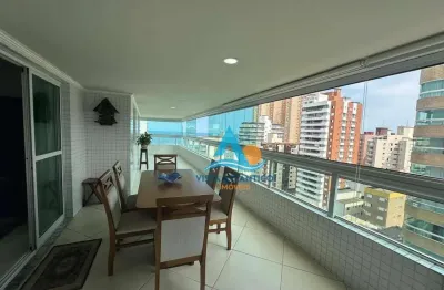 Apartamento mobiliado com 3 dormitórios à venda, 141 m² por r$ 1.100.000 - guilhermina - praia grande/sp
