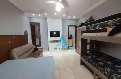 Kitnet mobiliada com 1 dormitório à venda, 42 m² por r$ 220.000 - boqueirão - praia grande/sp