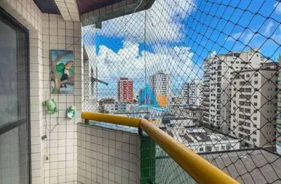 Apartamento com 1 dormitório à venda, 54 m² por r$ 295.000,00 - tupi - praia grande/sp