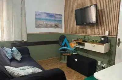 Kitnet com 1 dormitório à venda, 37 m² por r$ 190.000,00 - caiçara - praia grande/sp