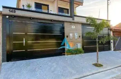 Sobrado com 3 dormitórios à venda, 140 m² por r$ 945.000,00 - maracanã - praia grande/sp