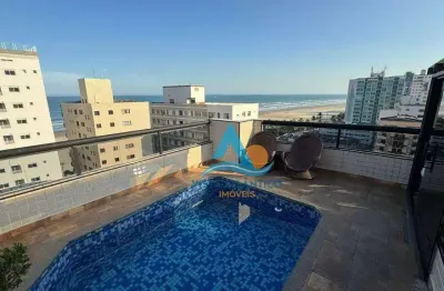 Cobertura com 3 dormitórios à venda, 196 m² por r$ 1.300.000 - vila guilhermina - praia grande/sp