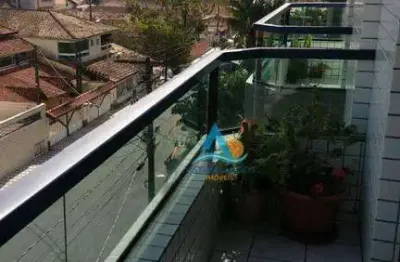 Apartamento com 2 dormitórios à venda, 70 m² por r$ 320.000,00 - tupi - praia grande/sp