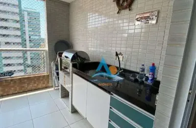 Apartamento com 2 dormitórios  + varanda gourmet à venda, 86 m² por r$ 690 mil - canto do forte - praia grande/sp