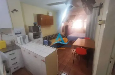 Kitnet com 1 dormitório à venda, 30 m² por r$ 180.000 - aviação - praia grande/sp