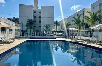 Bairro industrial, 2 quartos, semi mobiliado, garagem, portaria 24 hrs, área de lazer completo, venh