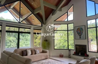 Casa em condomínio no recanto santa barbara, jambeiro-sp: 3 quartos, 3 suítes, 3 salas, 2 banheiros, 9 vagas de garagem, 650m².