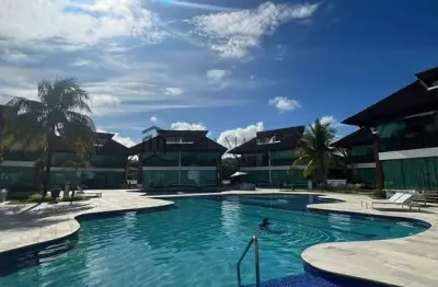 Flat à venda, com 80m² mobiliado, 2 dormitórios sendo 1 suíte, 1 vaga, muro alto, ipojuca, pe.