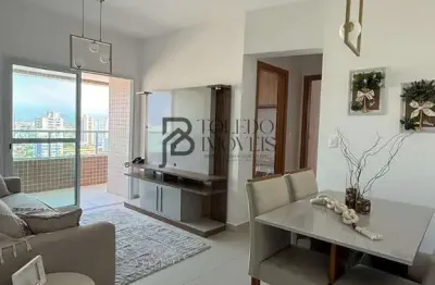 Apartamento mobiliado de 2 dormitórios sendo 1 suíte no bairro aviação - praia grande