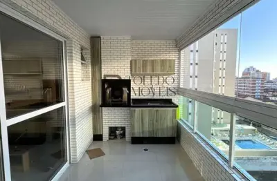 Apartamento dos sonhos no canto do forte – 115m², 3 dorms, sacada gourmet e lazer completo!