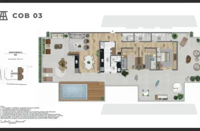 Cobertura exclusiva com 3 quartos, no lançamento tao na praia de piratininga