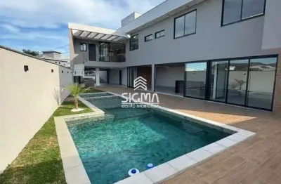 Casa em condomínio fechado com 3 quartos à venda na avenida ricardo muylaert salgado, vale dos cristais, macaé por r$ 2.200.000