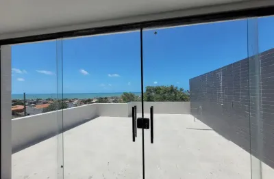 Cobertura com vista permanente para o mar na praia de jacumã conde-pb