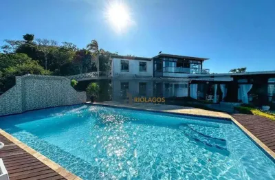 Casa com 5 dormitórios à venda, 1500 m² por r$ 15.000.000,00 - praia do siqueira - cabo frio/rj