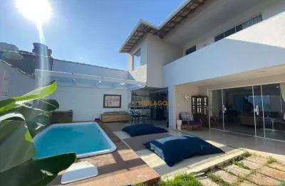 Casa com 4 dormitórios, 221 m² - venda por r$ 970.000,00 ou aluguel por r$ 7.967,00/mês - palmeiras - cabo frio/rj