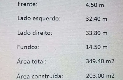 Terreno 349m² com 2 casas para renda na vila luzita - s. andré| ca0029