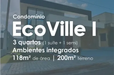 Casa recém construída no ecoville i por apenas r$ 609.900,00mil