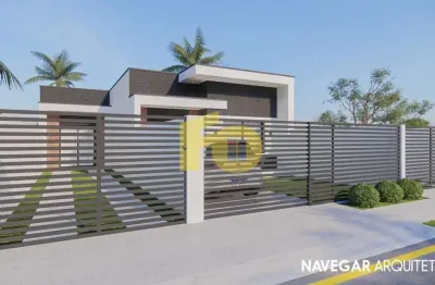 Casa à venda em matinhos-pr, bairro riviera: 3 quartos, 1 sala, 1 banheiro, 2 vagas de garagem, 60m² de área. venha conferir!