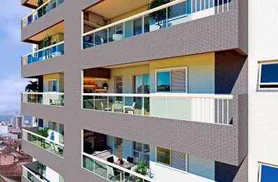 Apartamento com 2 dormitórios à venda, 70 m² por r$ 434.000 - vila guilhermina - praia grande/sp
