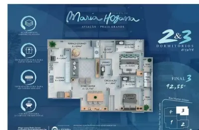 Apartamento com 2 dormitórios à venda, 92 m² por r$ 600.000,00 - aviação - praia grande/sp