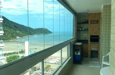 Apartamento 02 suítes no canto do forte com vista para o mar, 50m² da praia!!!