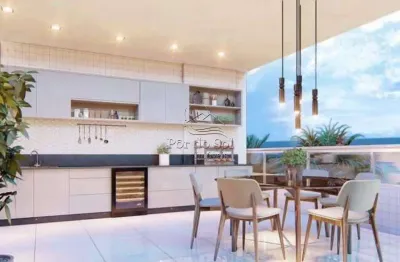 Apartamento com 3 dormitórios à venda, 110 m² por r$ 750.000 - caiçara - praia grande/sp