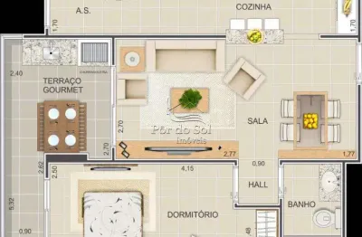Apartamento com 2 quartos à venda na Rua Estados Unidos, 518, Guilhermina, Praia Grande