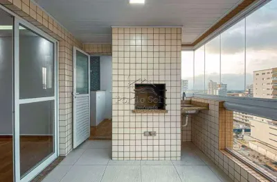 Apartamento com 2 dorms, guilhermina, praia grande - r$ 780 mil, cod: 7032