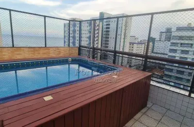 Cobertura com 3 dormitórios à venda, 136 m² por r$ 1.200.000 - guilhermina - praia grande/sp