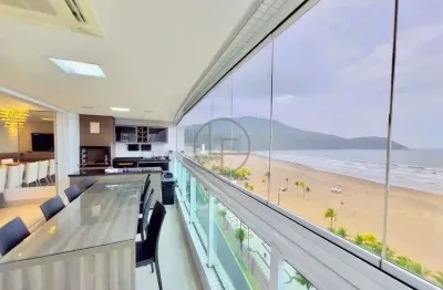 Apartamento mobilado de alto padrão frente mar com lazer completo