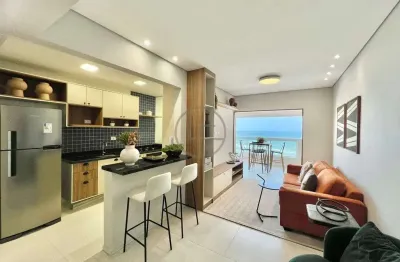 Apartamento com vista mar finamente mobiliado e lazer completo