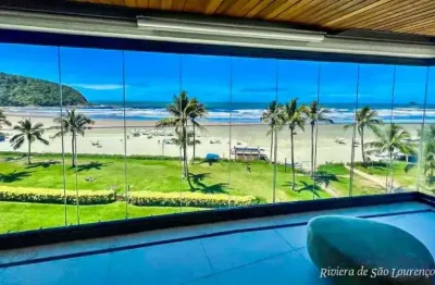 Apartamento na riviera de sao lourenço frente ao mar com 208m2