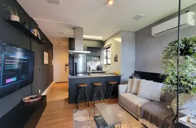 Studio alto padrão mobiliado, porteira fechada, 1 vaga de garagem no córrego grande em florianópolis.