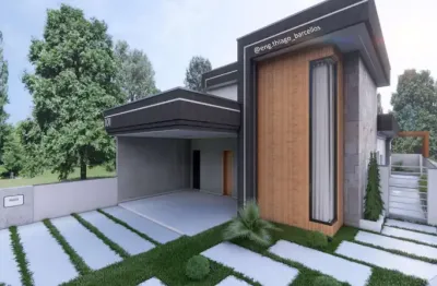 Casa térrea em construção com 3 dorms – condomínio fechado | caçapava-sp