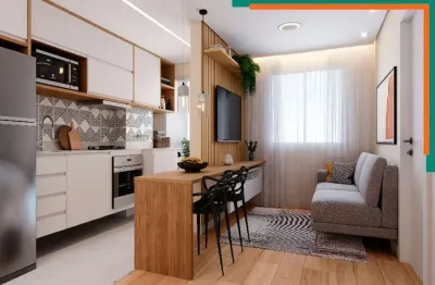 Apartamento a venda no butantã, são paulo.sp, com 37,56 m² de área construída, sala, 2 domitórios,  terraço, garagem 1 auto